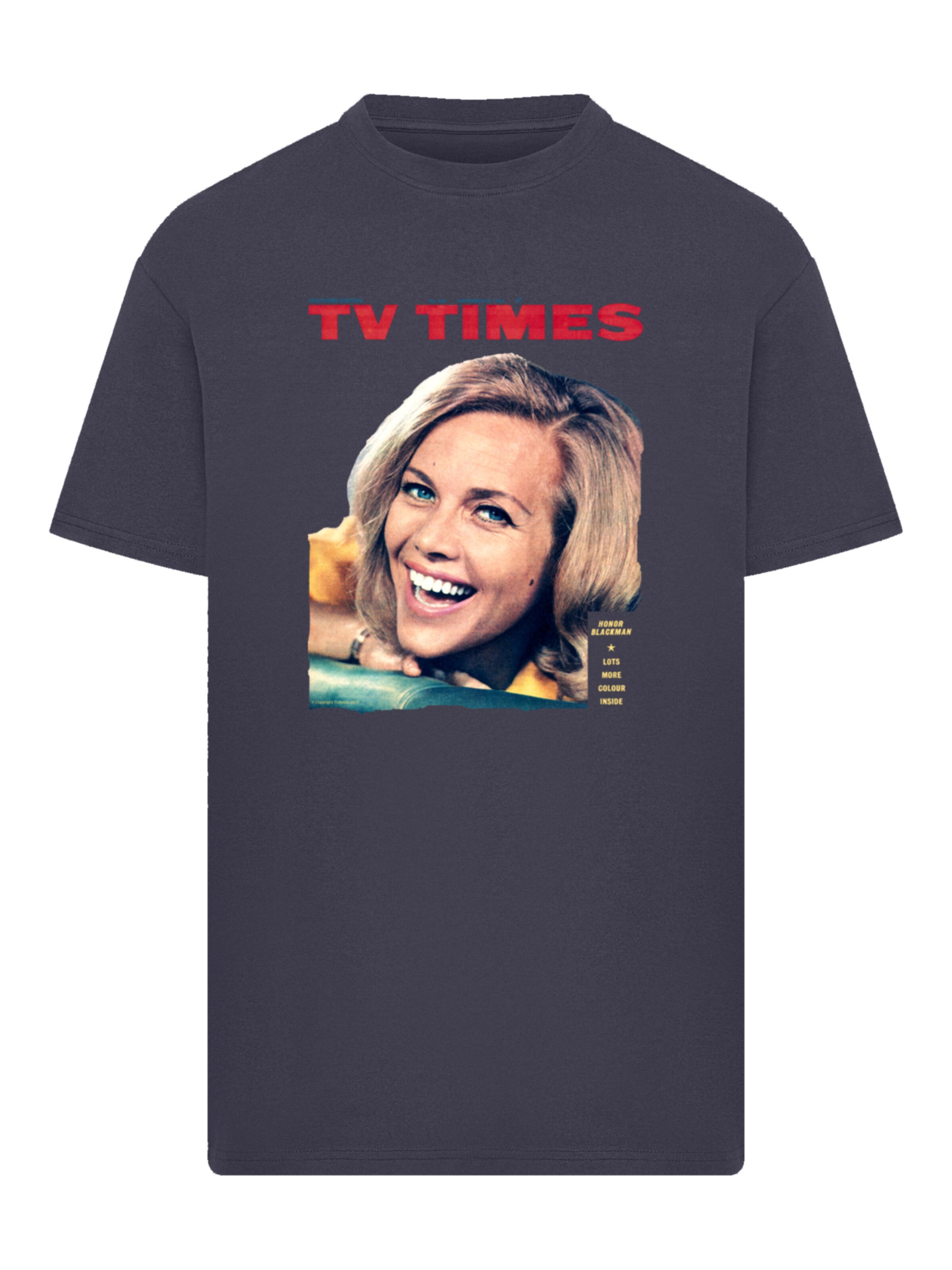 F4NT4STIC Shirt 'TV Times Honor Blackman 1964 Cover' in Blue: front