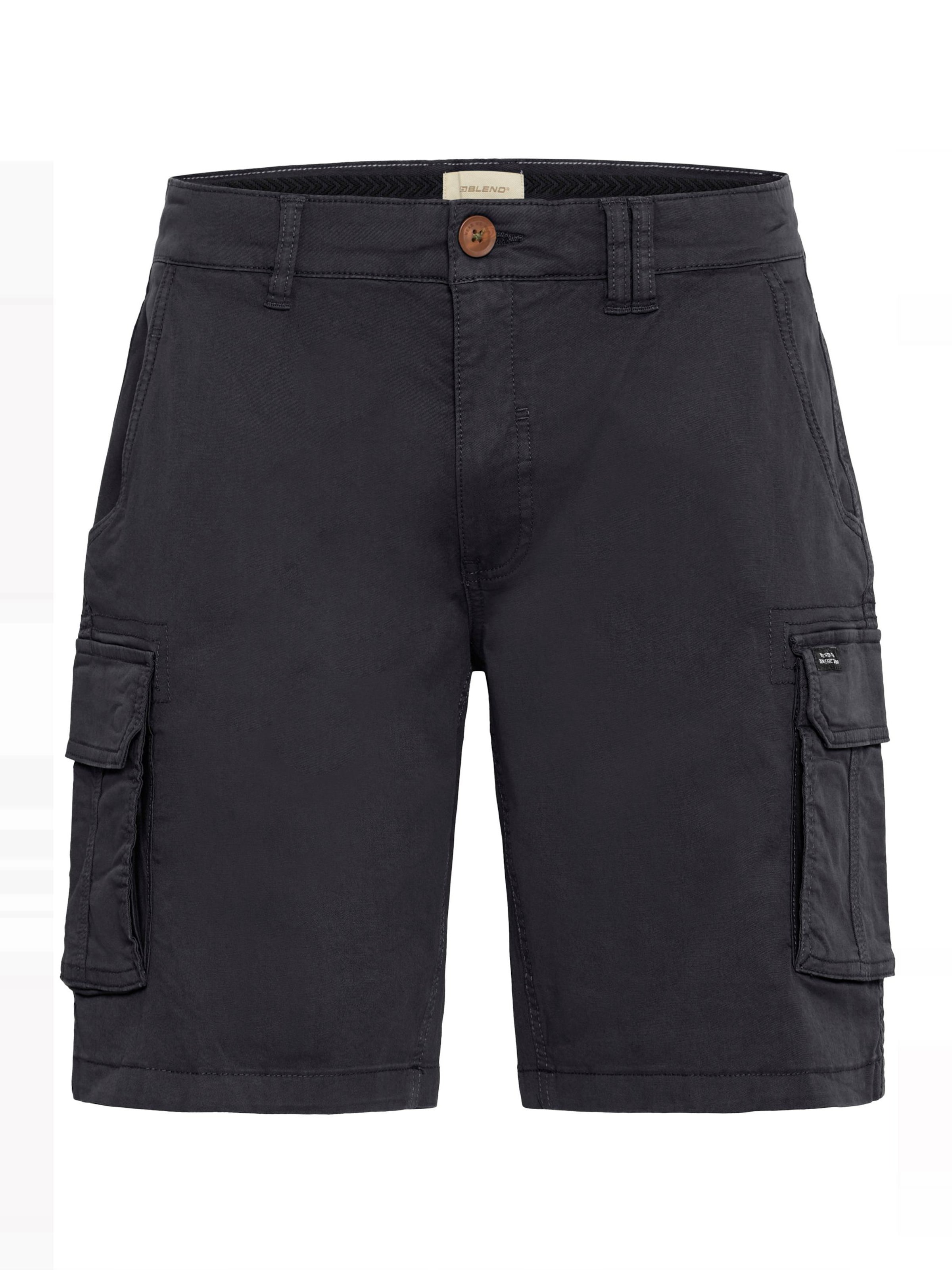 BLEND Regular Cargohose 'BHMorgan' in Schwarz: Vorderseite