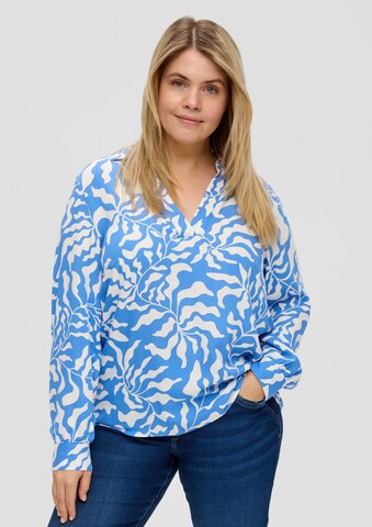 s.Oliver Red Label Plus Blouse in Blue: front