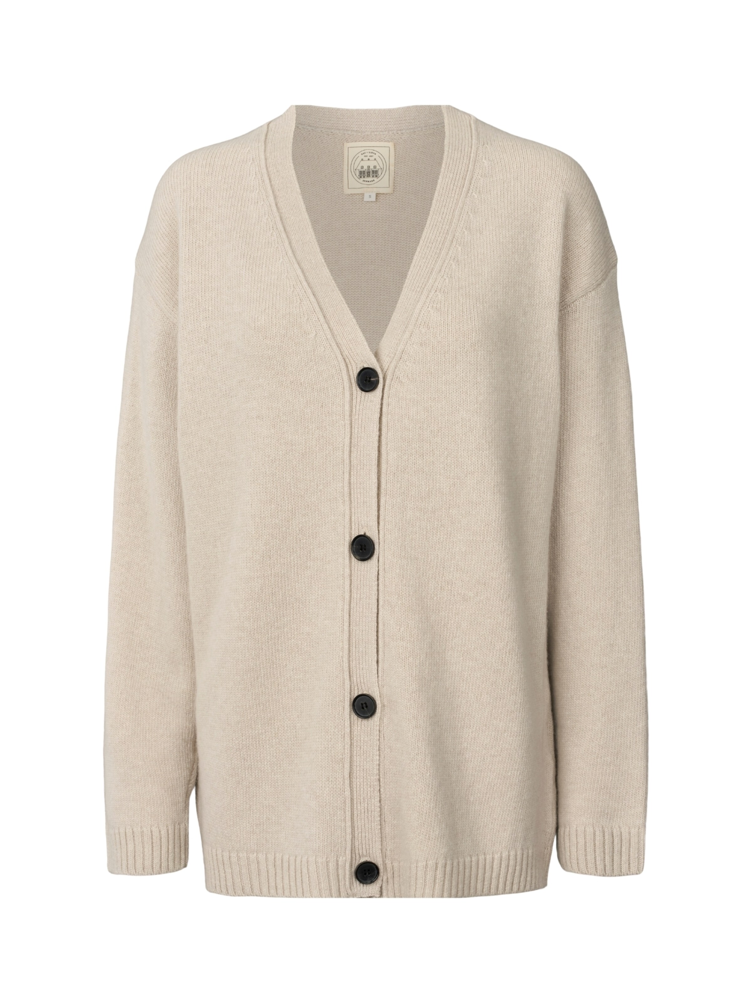 Gai+Lisva Gebreid vest 'Edith' in de kleur Sand, Productweergave