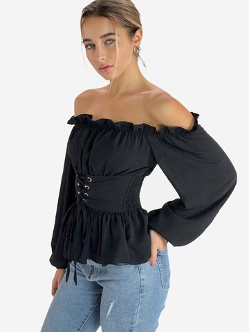 Elara Bluse in Schwarz