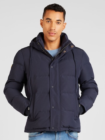 Superdry Зимняя куртка 'Everest' в Синий: спереди