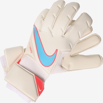 NIKE Athletic Gloves 'Vapor Grip 3' in White: front