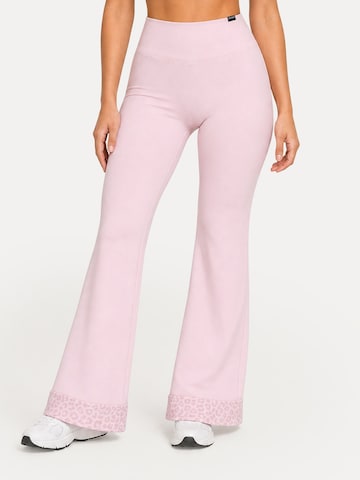 Coupe slim Leggings ' Lithara Solid ' Smilodox en rose : devant
