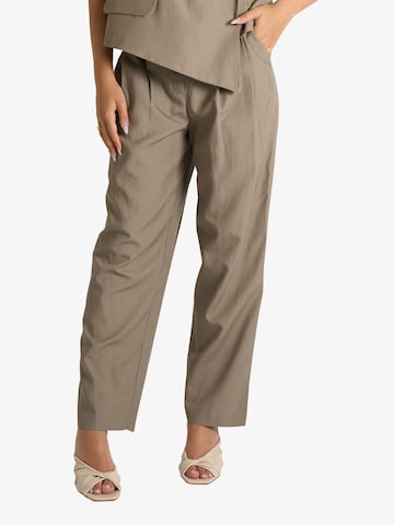 Dixie Loosefit Hose in Beige: Vorderseite