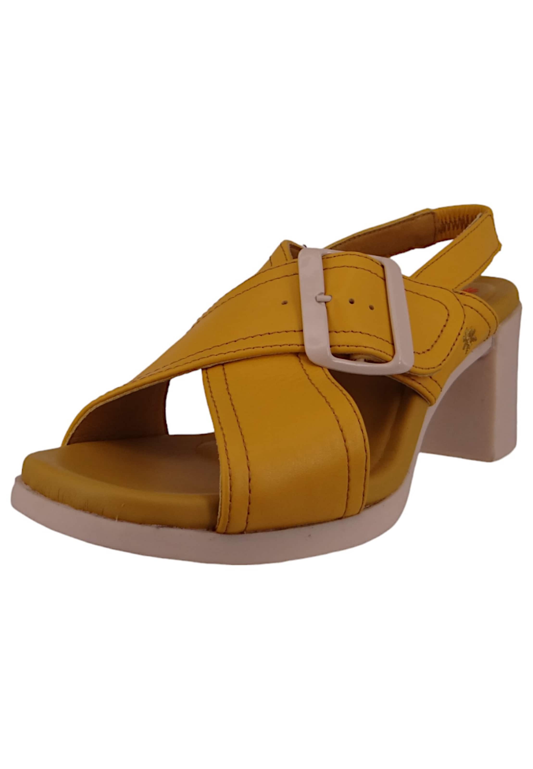 ART - Sandália 'Cannes' em amarelo: frente