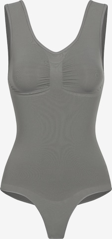 cfab (formerly creamy fabrics) Shapingbody 'Tank Bodysuit Sculpting Shapewear mit String' in Grau: Vorderseite