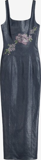Bershka Kleid in taubenblau / hellgrün / rosa, Produktansicht