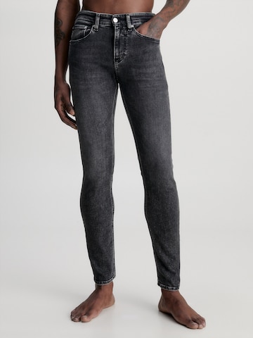 Calvin Klein Jeans Skinny Jeans in Zwart: voorkant