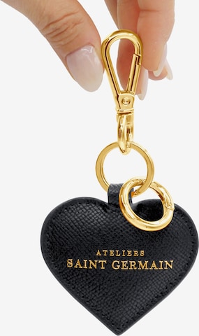 Portachiavi 'Paris Love' di Ateliers Saint Germain in nero: frontale