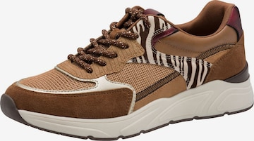 Baskets basses Tamaris en marron : devant