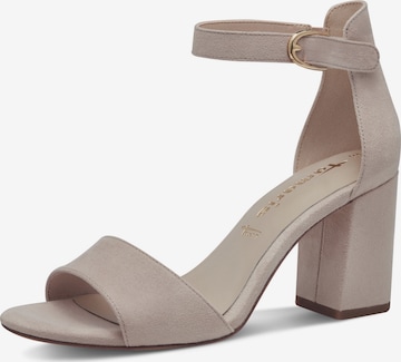 Sandales Tamaris en beige : devant