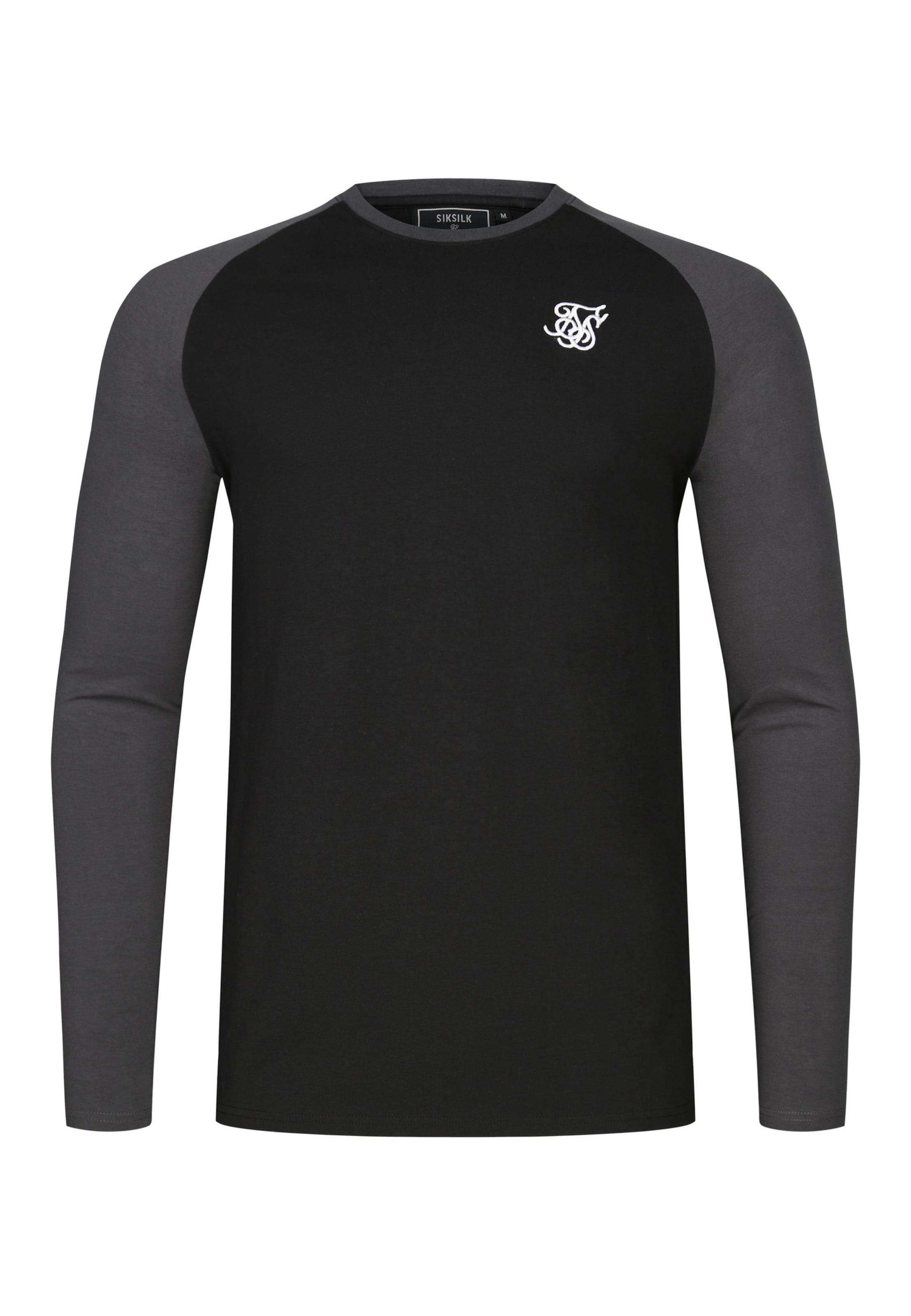 Maglietta di SikSilk in nero: frontale