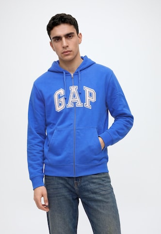 GAP Кофта на молнии в Синий: спереди