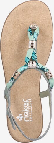 Rieker T-Bar Sandals in Green