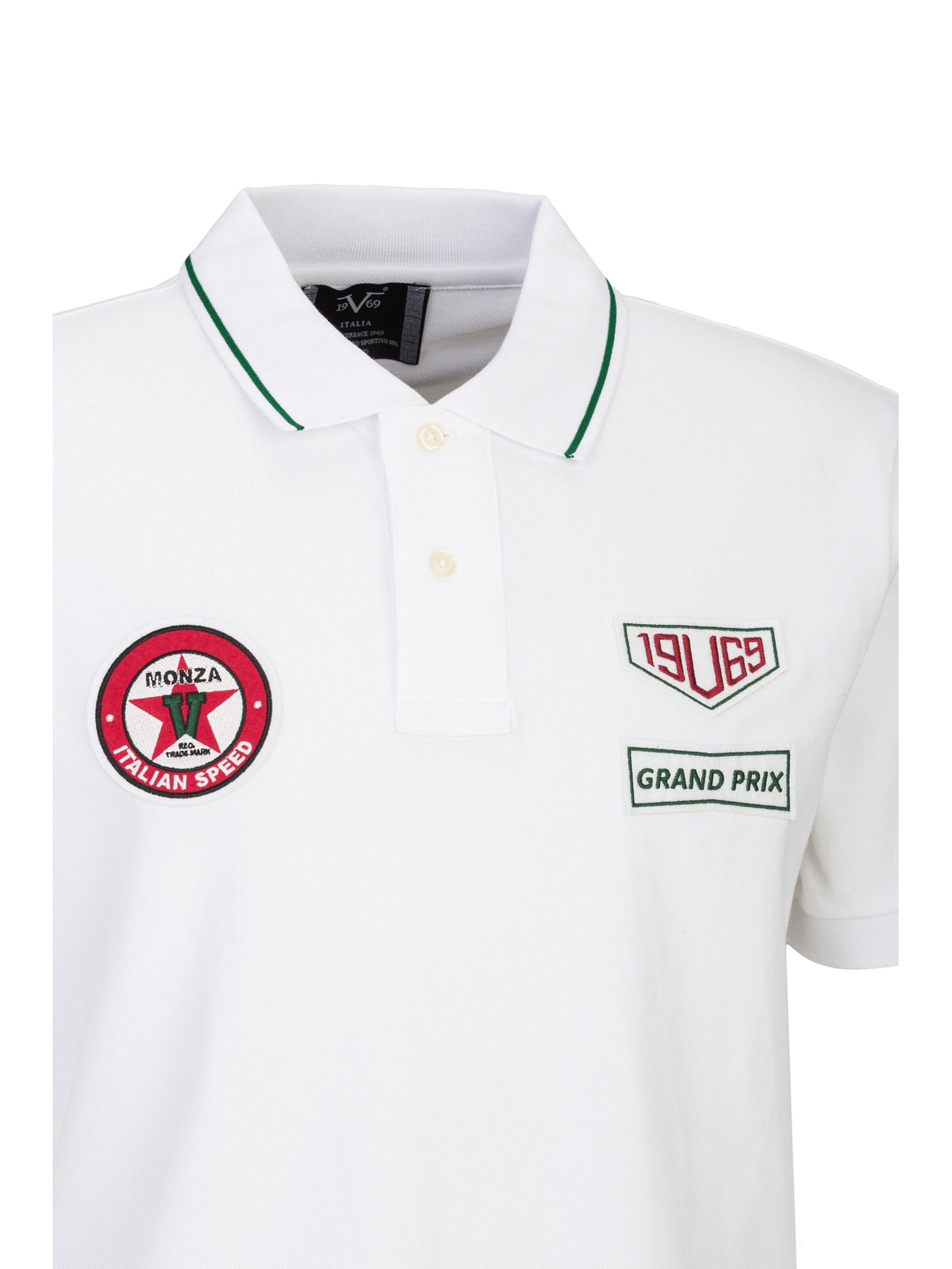 T-Shirt 'Emilio' 19V69 ITALIA en blanc