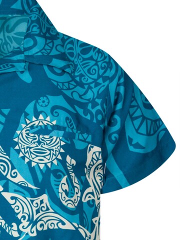 Maglietta 'Maori Chest' di King Kameha in blu