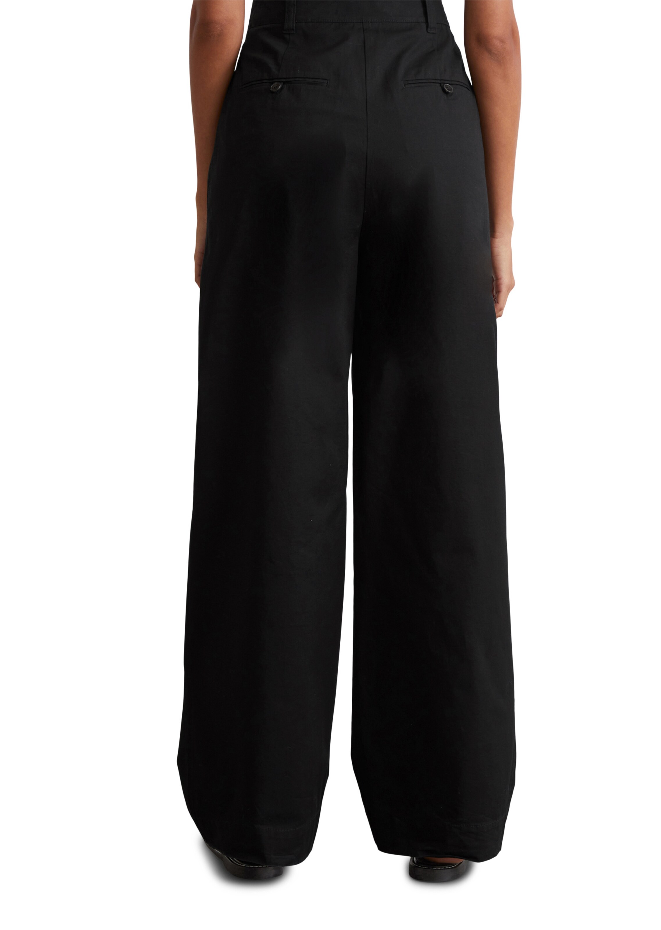 Marc O'Polo Wide Leg Hose in Schwarz