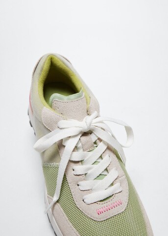 MANGO Sneakers 'Boston' in Green