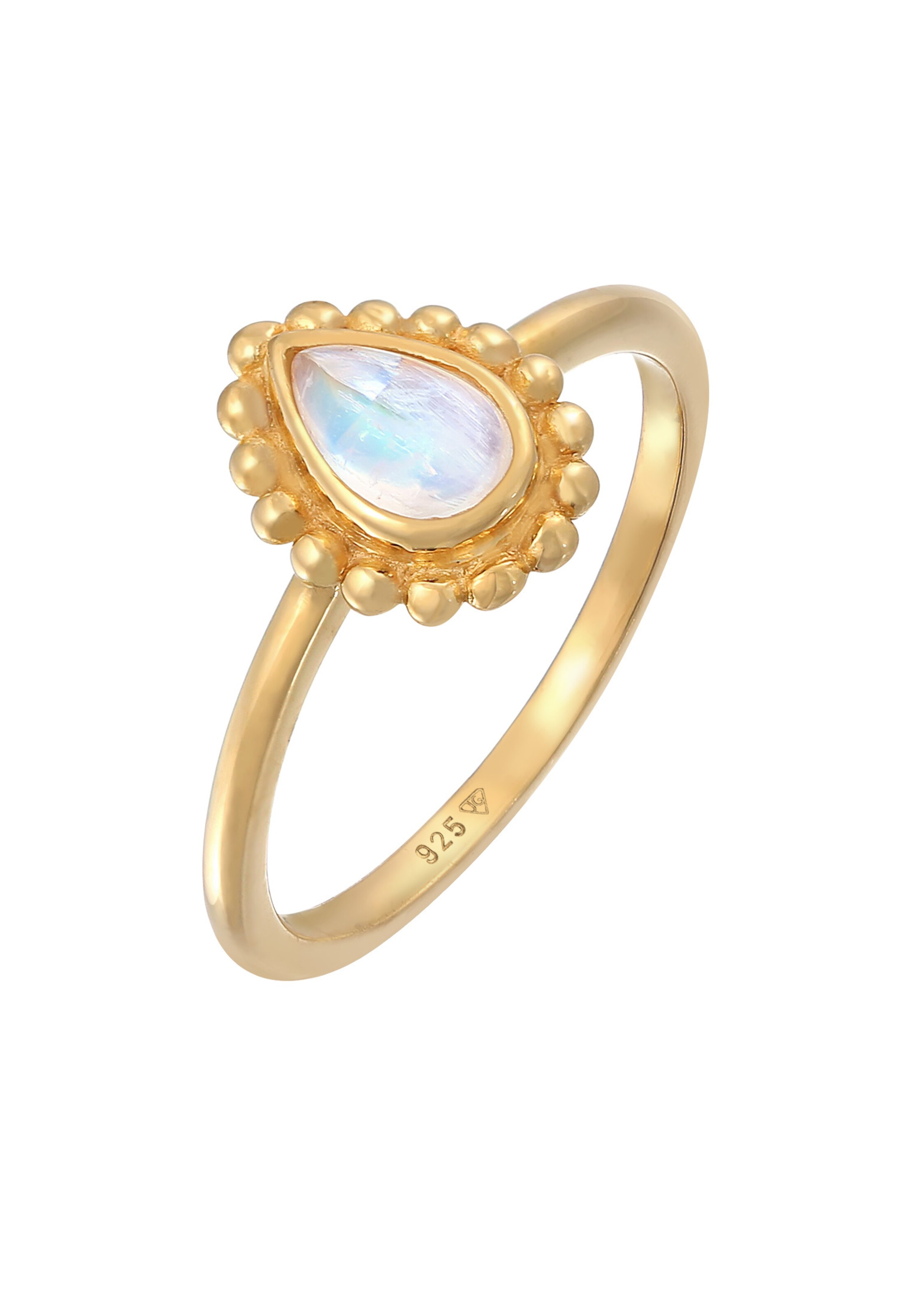 ELLI Ring Edelstein Ring in Gold: Vorderseite