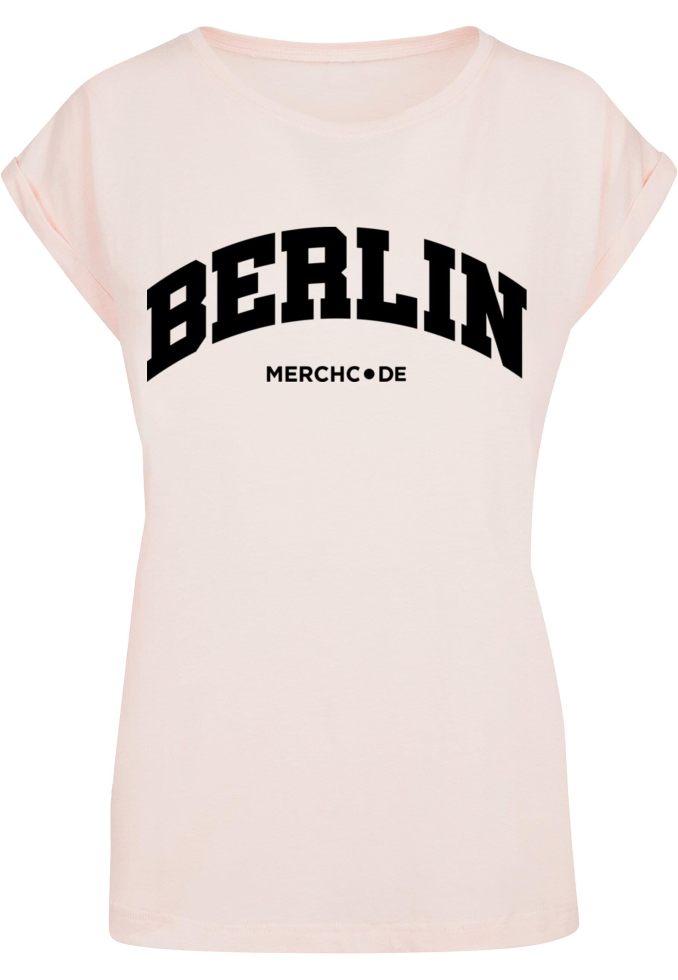 Merchcode T-Shirt 'Berlin' in Pink: Vorderseite