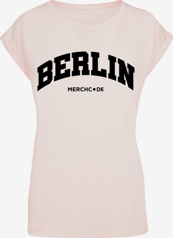 Merchcode T-Shirt 'Berlin' in Pink: predná strana