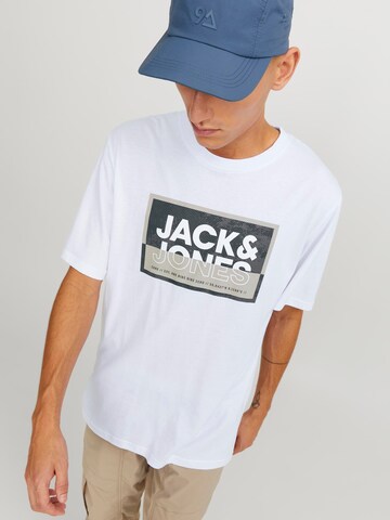 T-Shirt 'LOGAN' JACK & JONES en blanc
