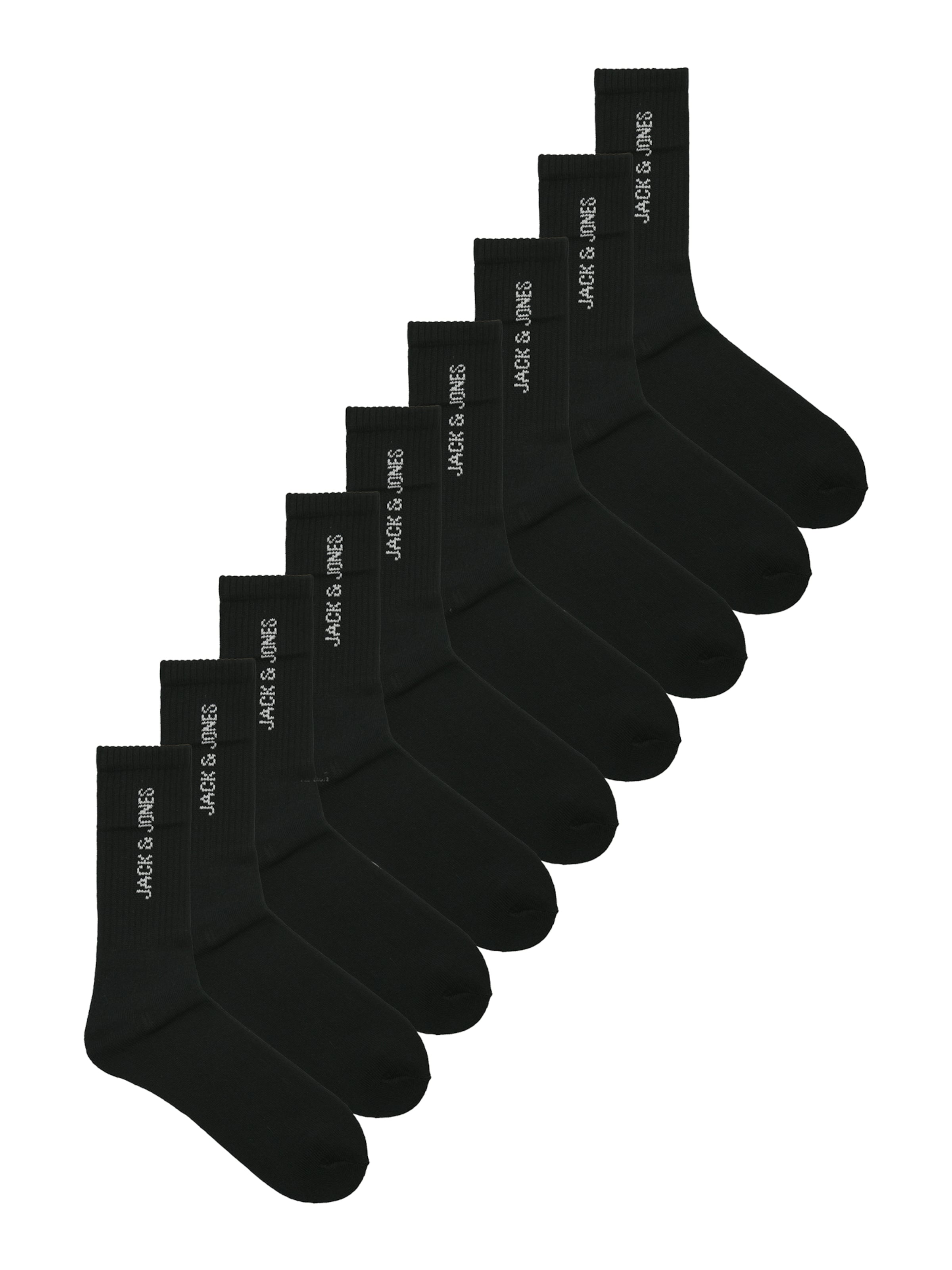 JACK & JONES Zokni 'JACREGEN' - fekete: elől