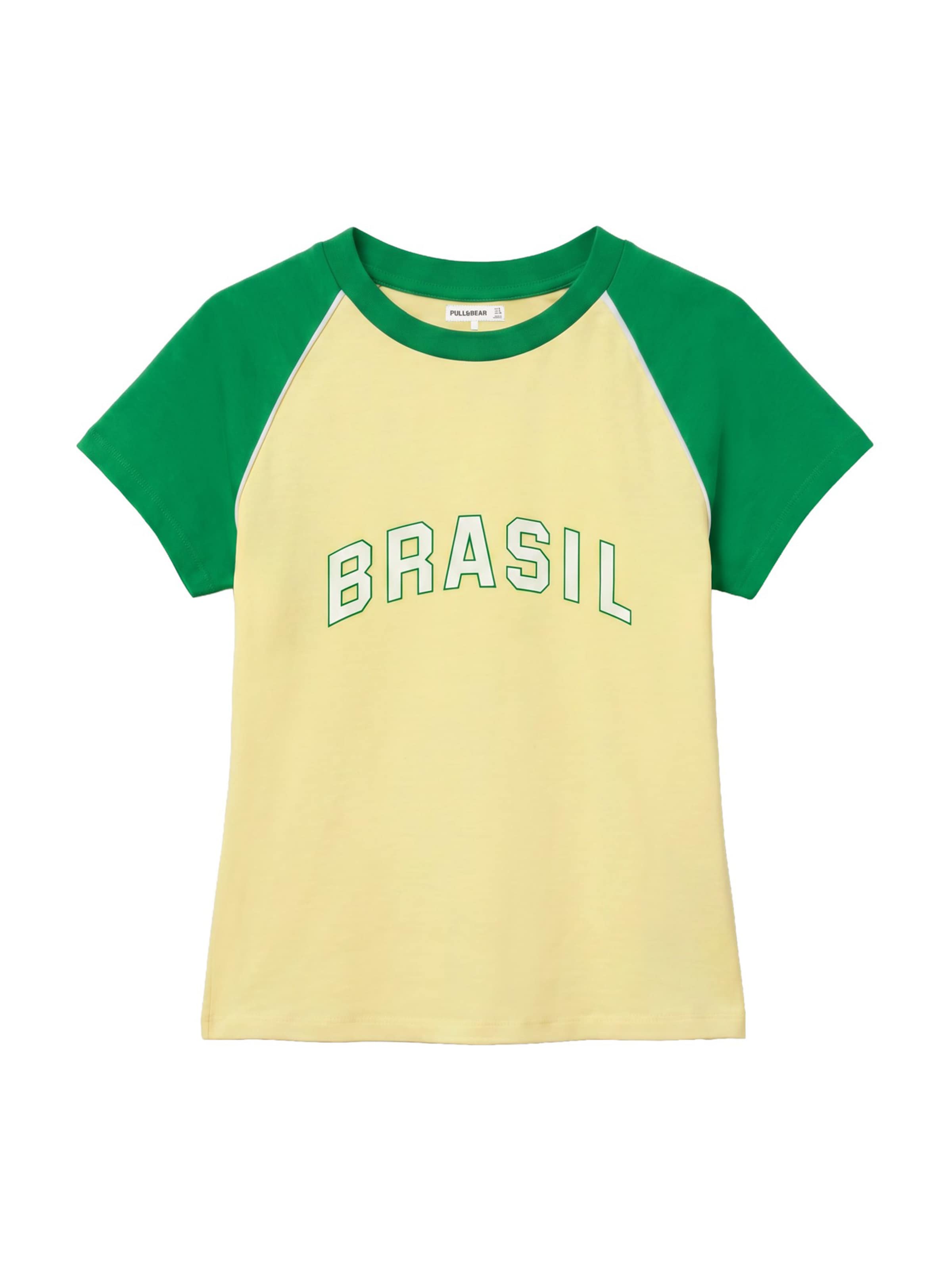 Pull&Bear Shirts 'BRASIL' i gul: forside