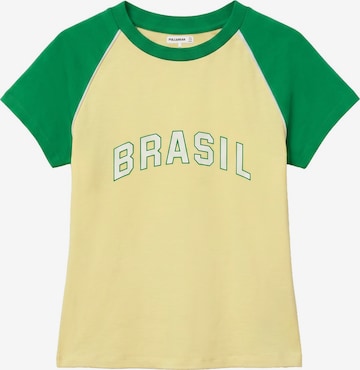 Pull&Bear Paita 'BRASIL' värissä keltainen: etupuoli