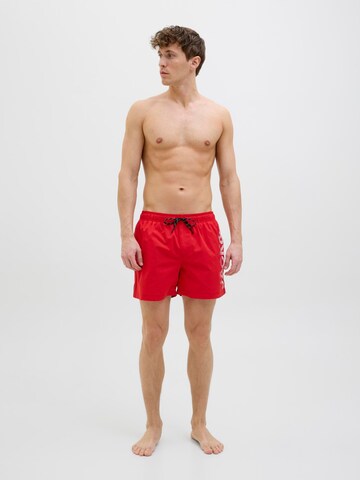 JACK & JONES Board Shorts 'JPSTMaui' in Red