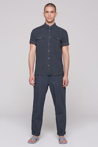 CMPD Slim fit Button Up Shirt in Blue