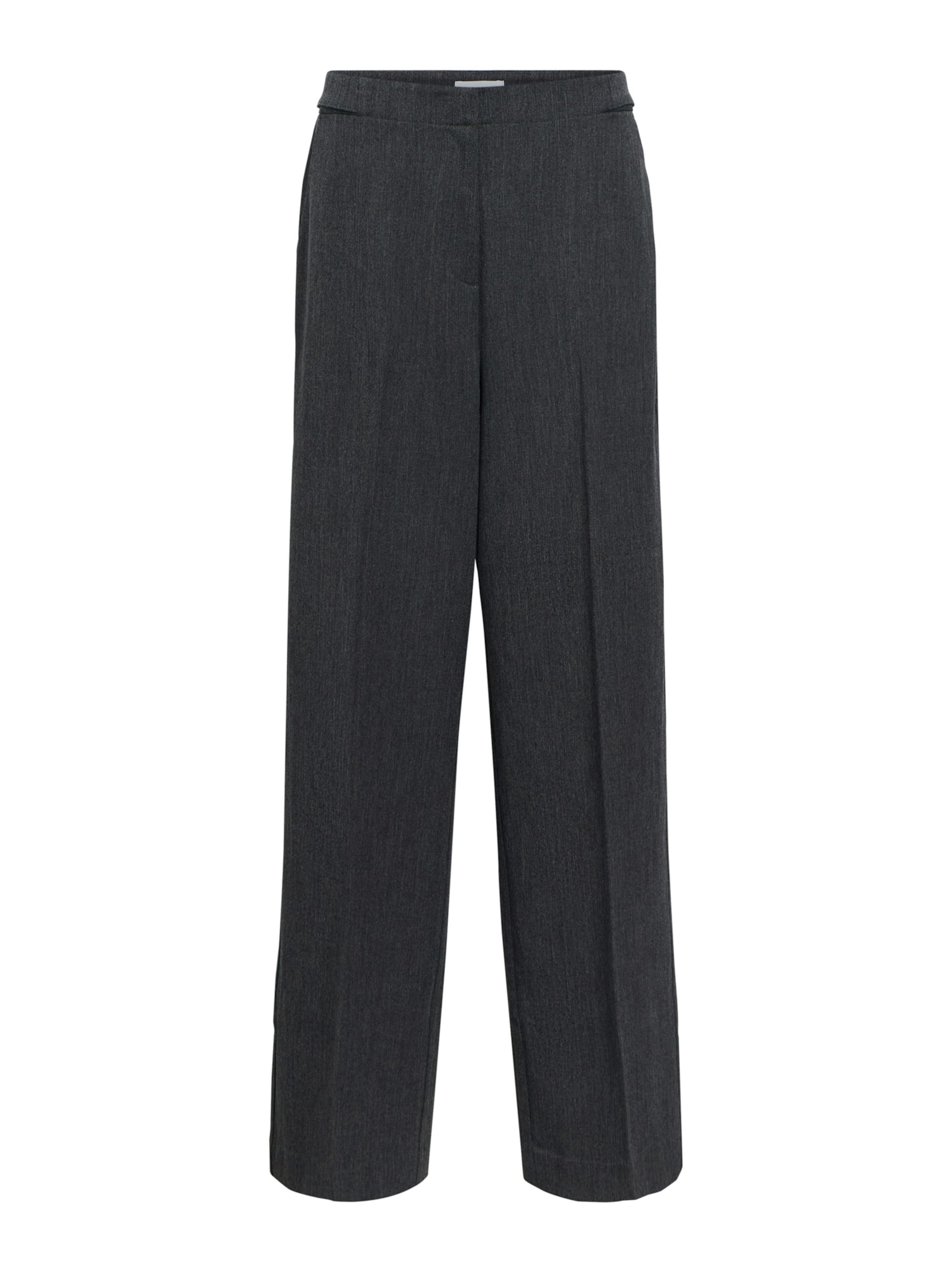 OBJECT Wide leg Pleated Pants 'OBJKAMMY' in Black: front