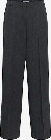 Wide Leg Pantalon à plis 'OBJKAMMY' OBJECT en noir : devant