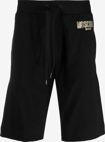 MOSCHINO Regular Board Shorts in Black: front