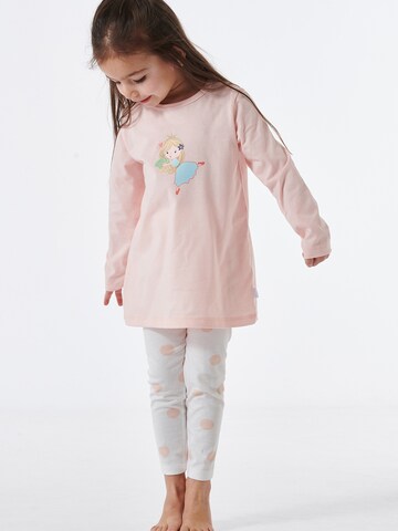 SCHIESSER Pyjama ' Casual World Organic Cotton ' in Pink: Vorderseite