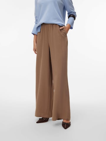 Wide leg Pantaloni di VERO MODA in marrone: frontale