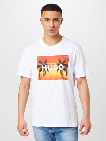 HUGO Red T-Shirt 'Dulive' in Weiß: predná strana