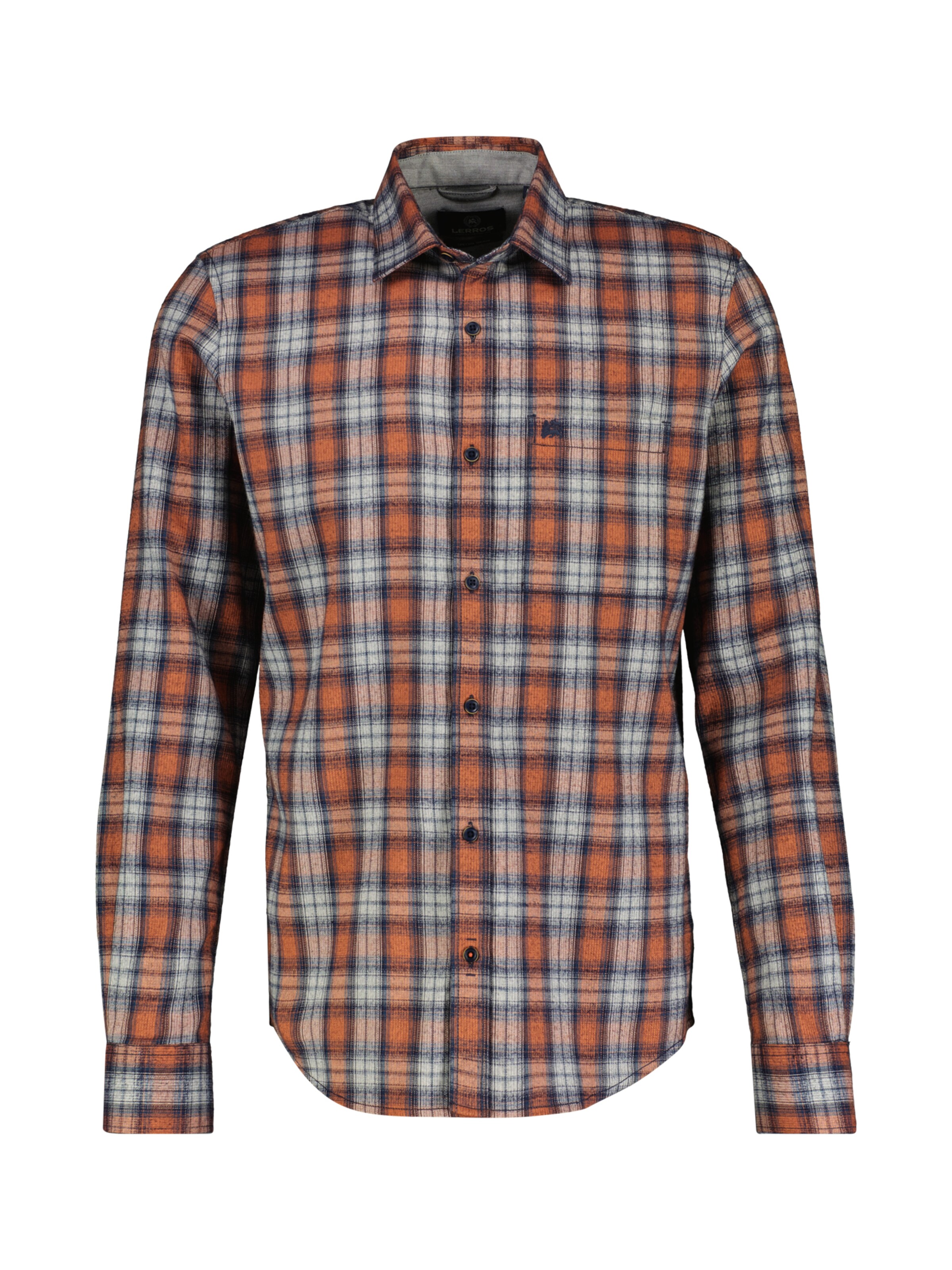LERROS Regular Fit Hemd in Orange: Vorderseite