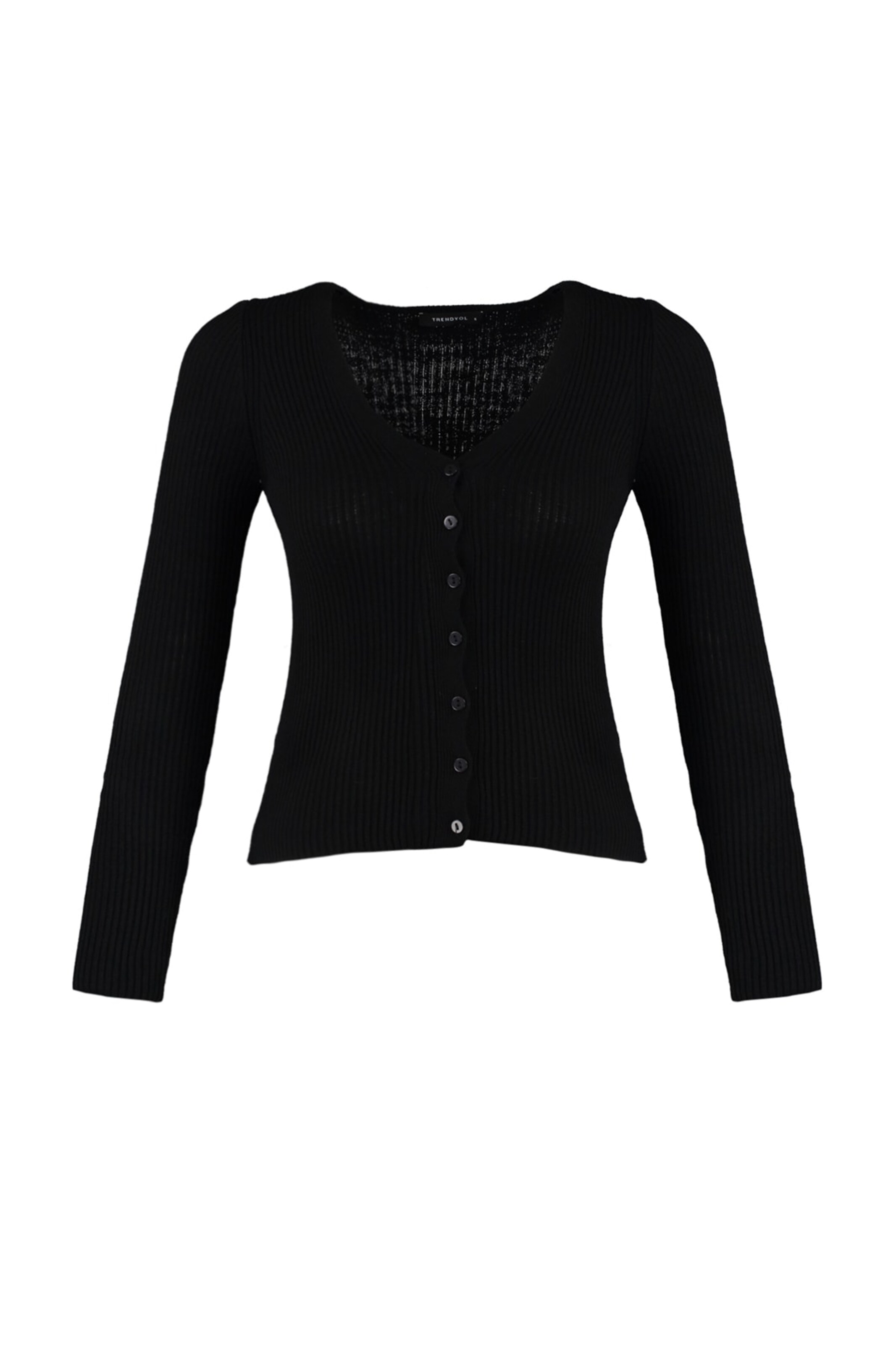 Trendyol Strickjacke in S in schwarz, Produktansicht