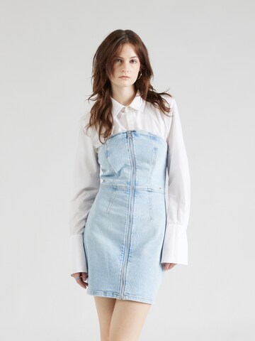 Tommy Jeans Kleit, värv sinine: eest vaates