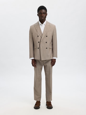 SELECTED Slim fit Button Up Shirt 'SLHCLARK' in White