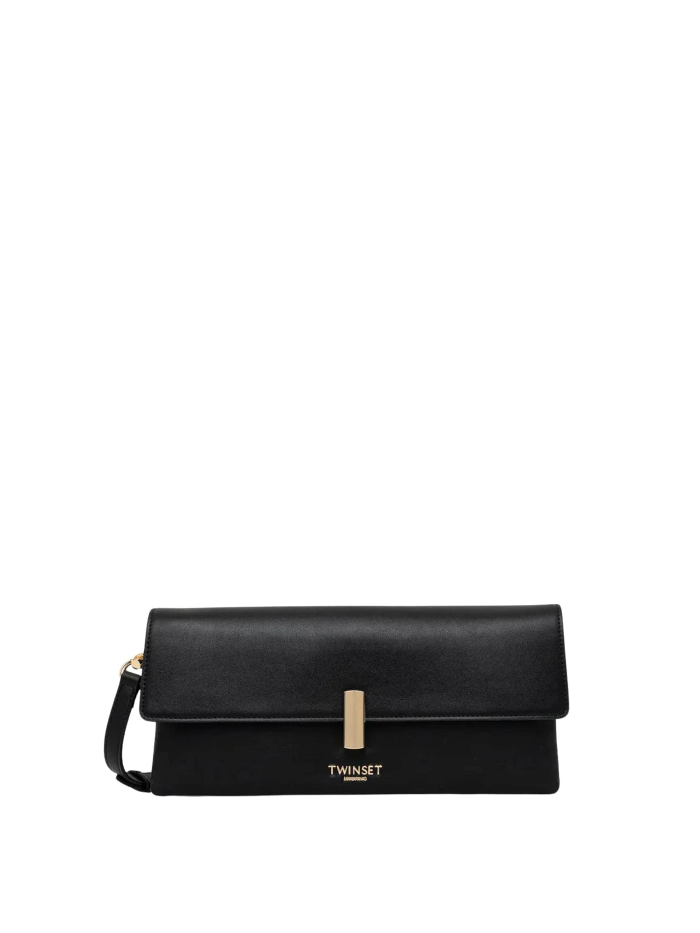 Twinset Clutch 'Clutch Bag with Flap' in Black: front