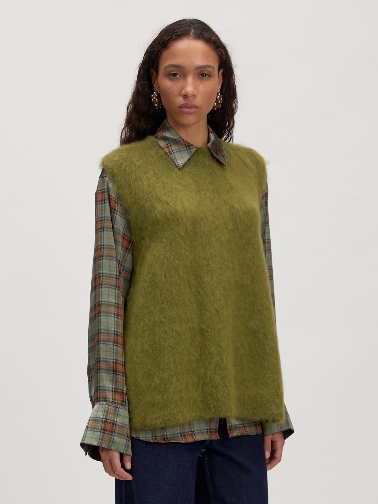 EDITED Produkte Pullunder aus Wollmix 'Thanya' grün