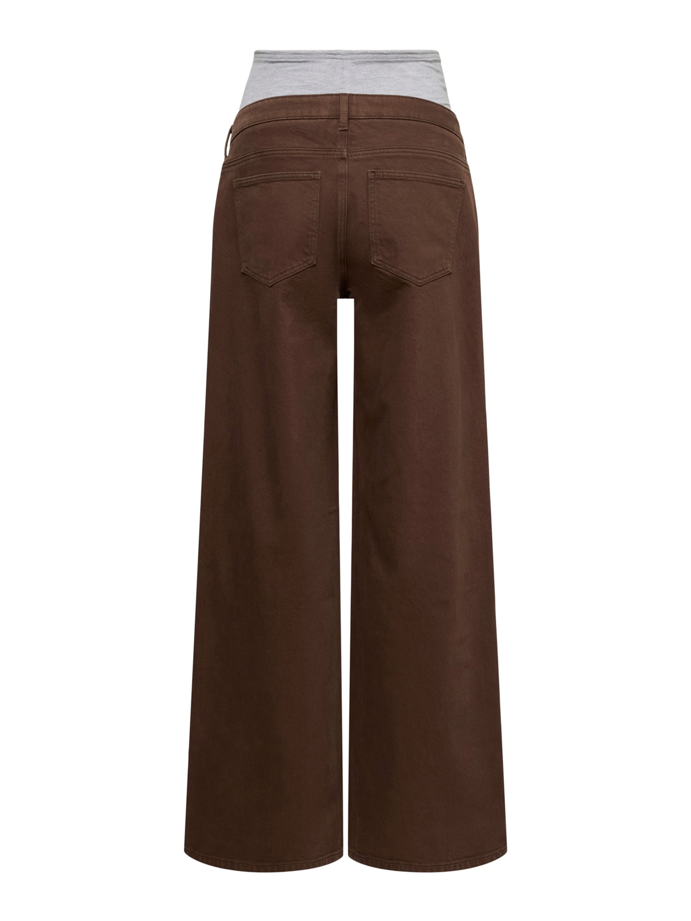MAMALICIOUS Wide Leg Jeans 'MLMALAGA' in Braun