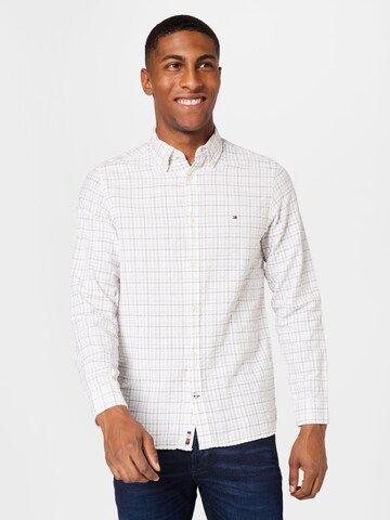 TOMMY HILFIGER Slim fit Button Up Shirt in Grey: front