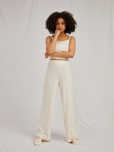 A LOT LESS Hose 'Tamlyn' in offwhite, Modelansicht
