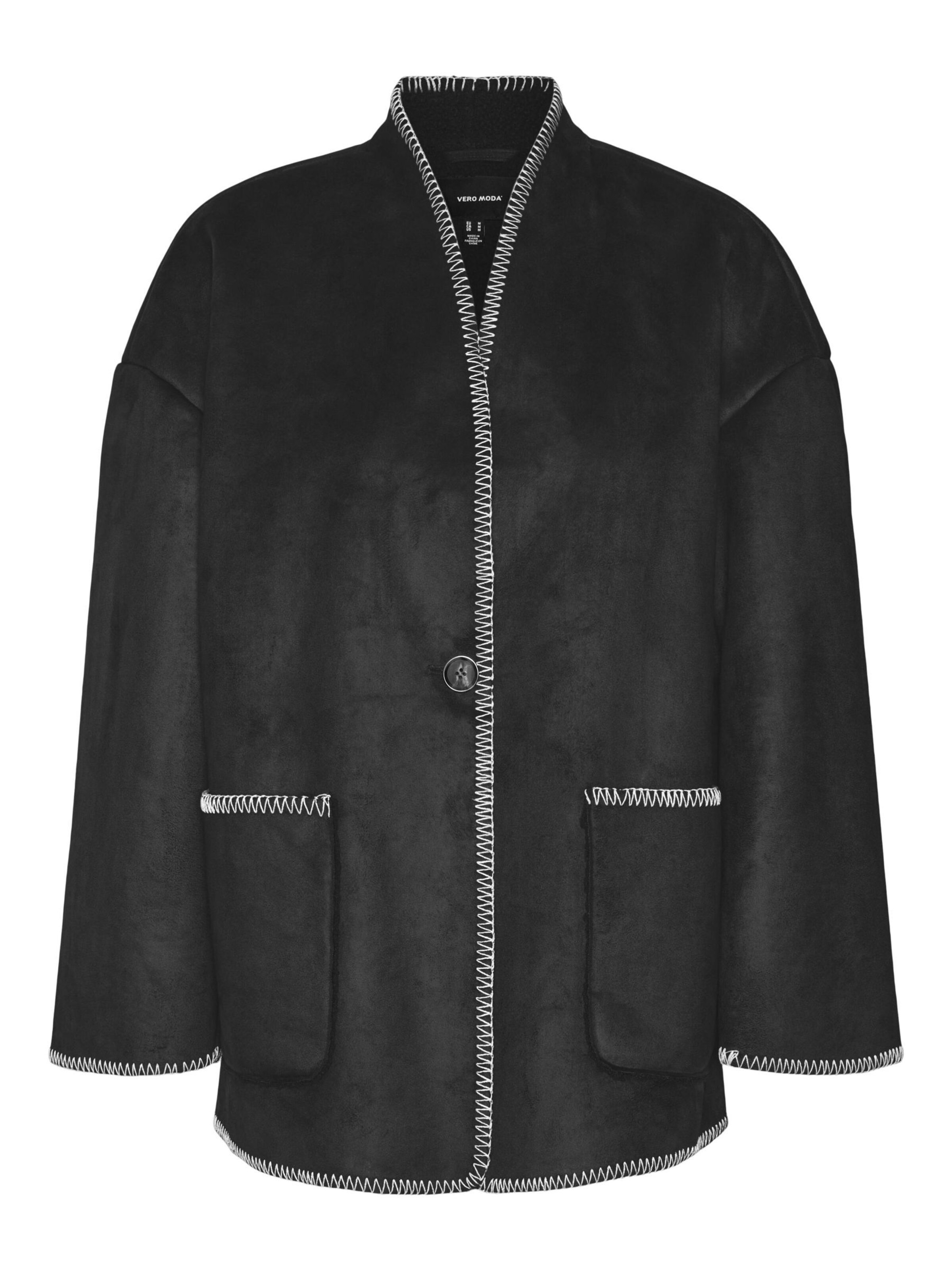 VERO MODA Übergangsjacke in schwarz / weiß, Produktansicht