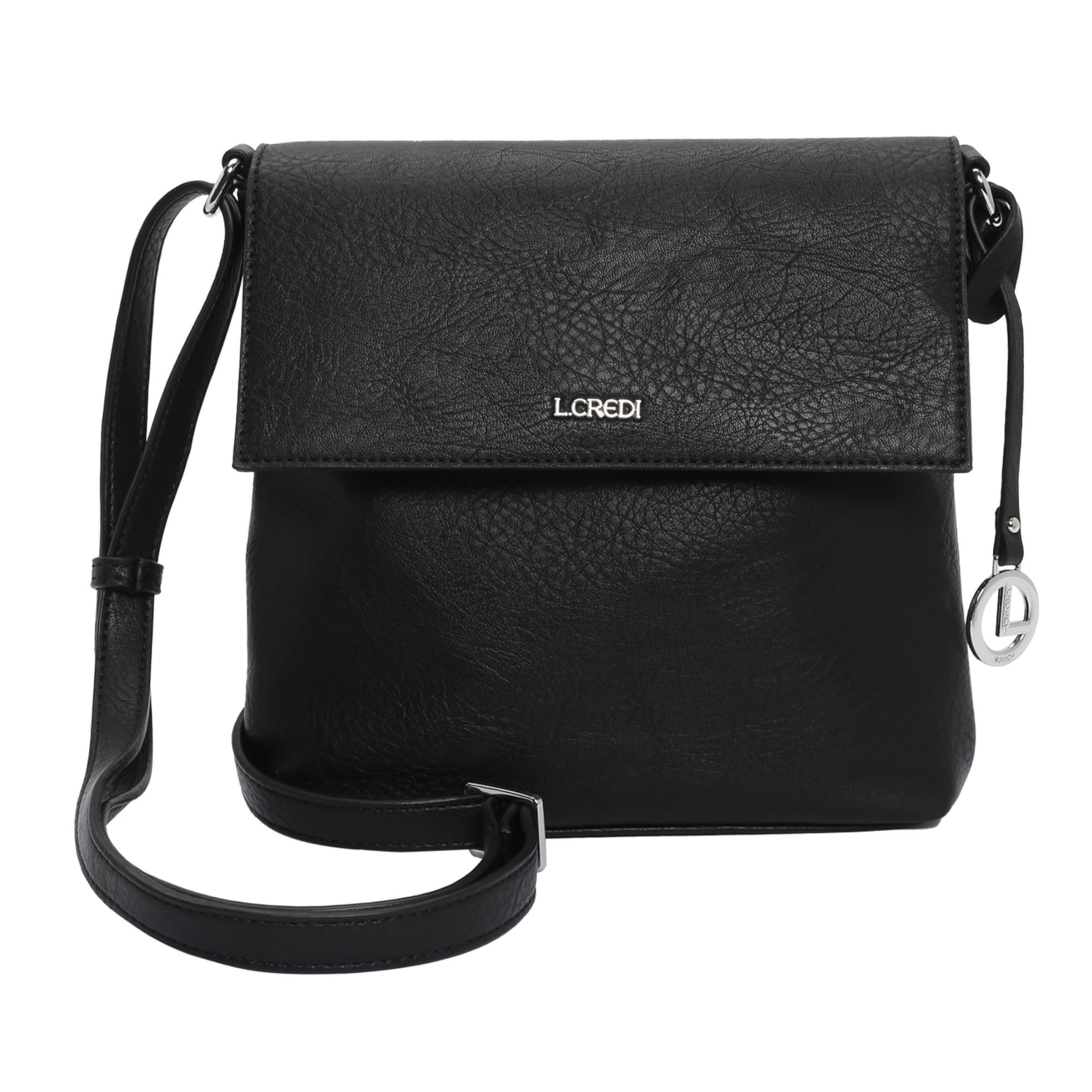 L.CREDI Crossbody Bag 'Jana' in Black: front