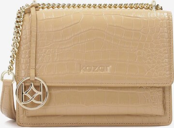 Borsa a tracolla di Kazar in beige: frontale